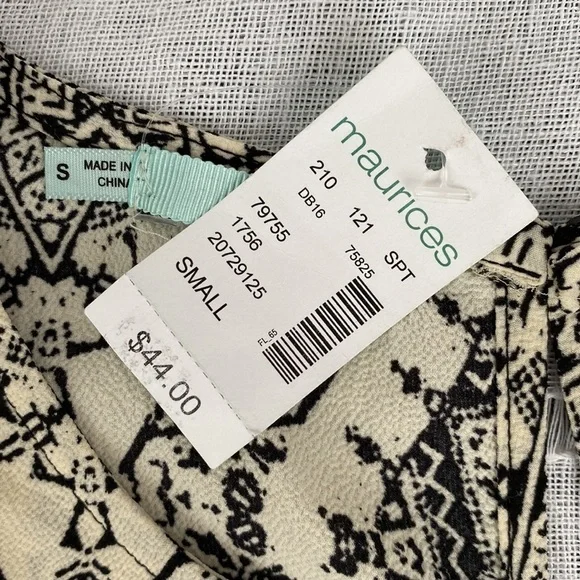 NWT Maurice’s black and cream sleeveless shift dress. - Picture 9 of 14